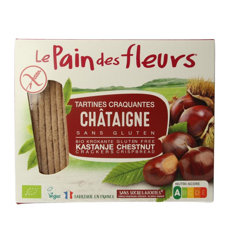 Pain Des Fleurs Krokante crackers kastanje glutenvrij bio